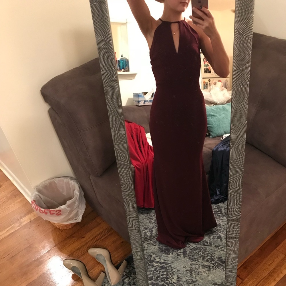 Burgundy dress
